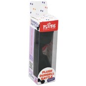 Wholesale - Black Plush Dumbbell Rattle, in Retail Box, UPC: 850004405321